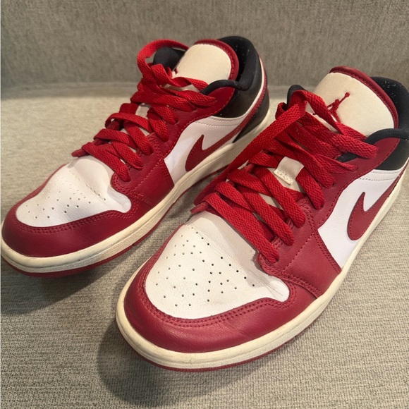 Nike Shoes - Nike Women's Air Jordan 1 Red and White Sneakers